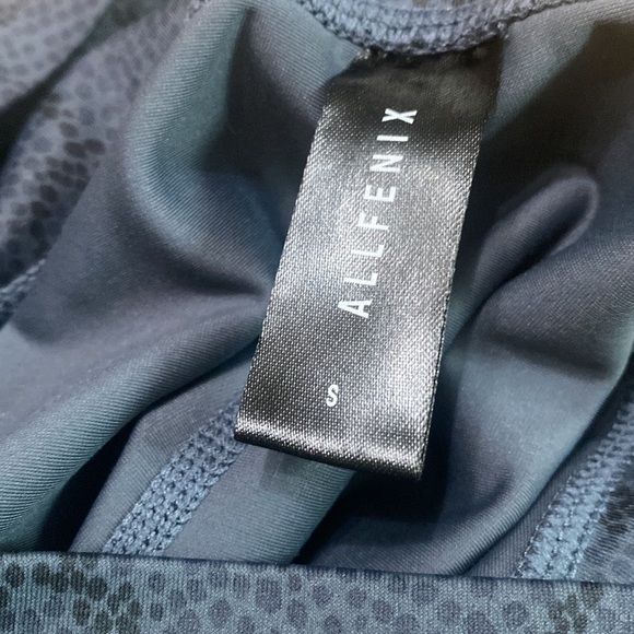 Anthropologie All Fenix Leggings Medium High Rise 7/8 Yoga Blue Snake Print - Picture 5 of 5